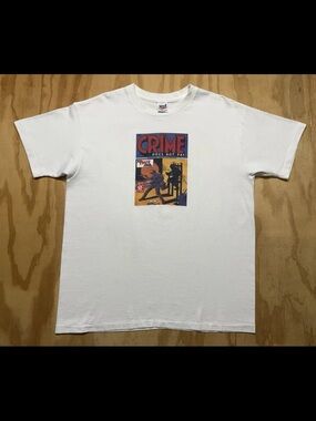 Vintage 90s True Crime Stories Comic Book Graphic T-Shirt Lev Gleason XL